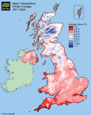 Uk temperature average. Winter tyres